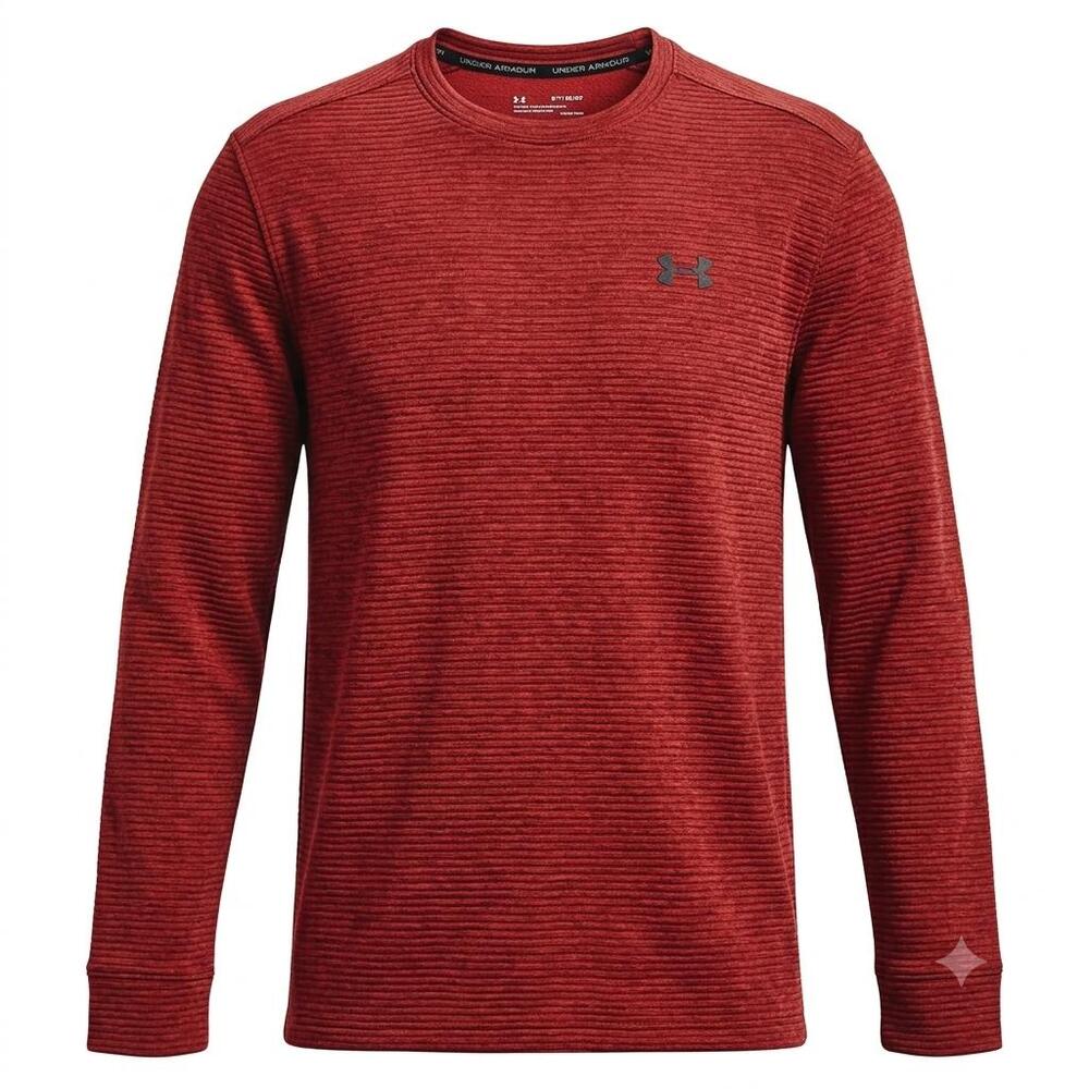 Under Armour Men's Red Textured Long Sleeve Athletic Shirt / Pullover